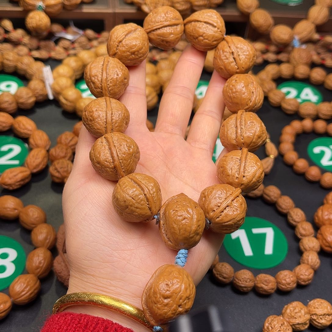 文玩核桃手串21尺寸佛度