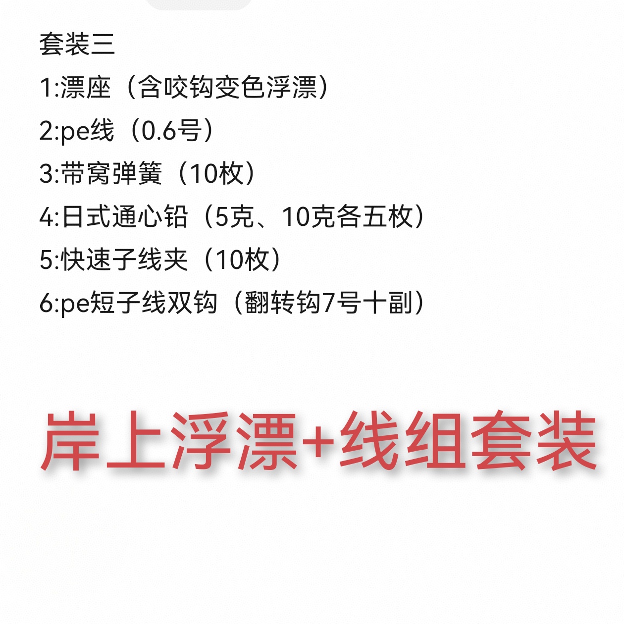 岸上浮漂+线组套装