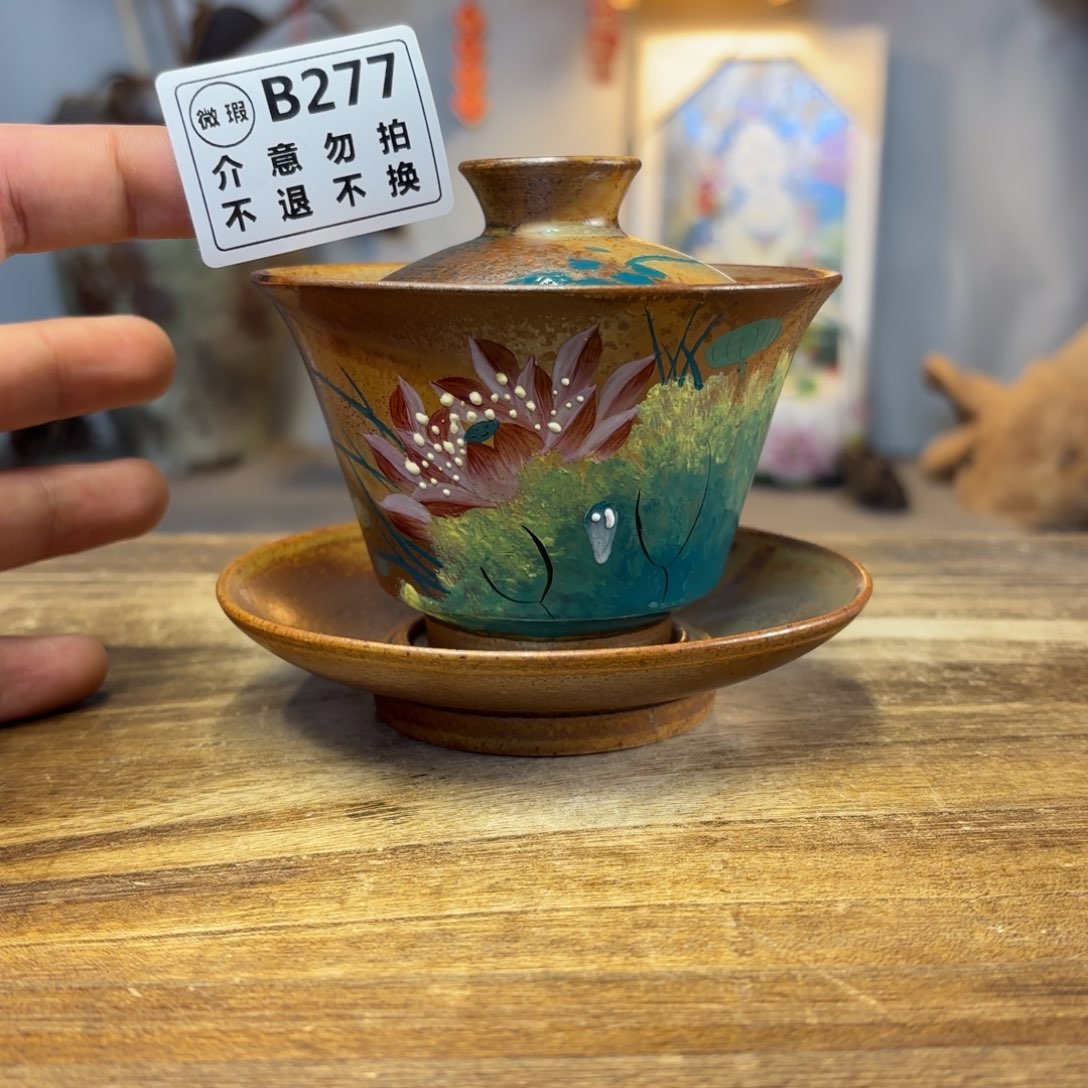 景德镇纯手工柴烧手绘陶瓷