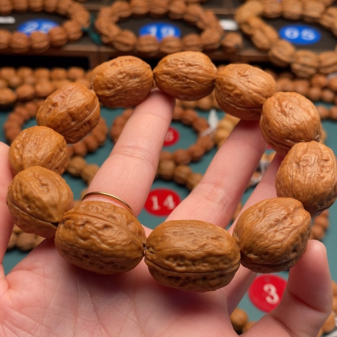 文玩核桃手串20尺寸红皮枣