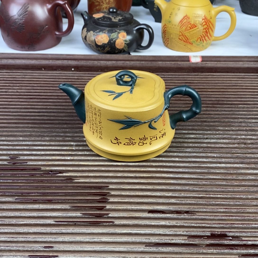 茶壶紫砂白8 逸竹