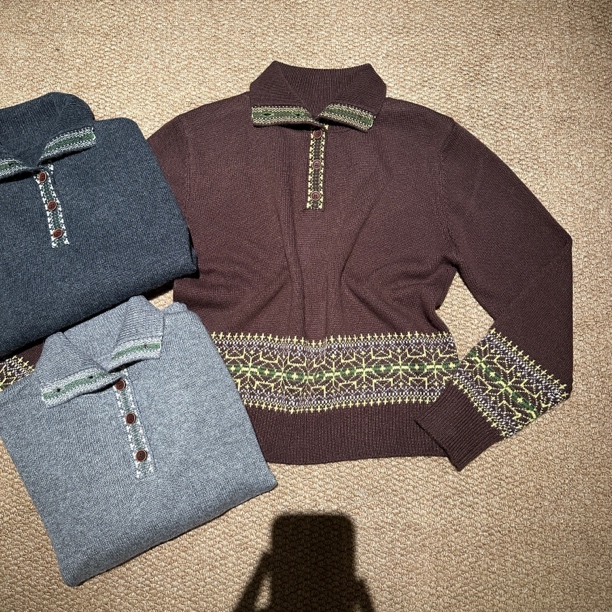 羊毛衫撞色立领加厚百搭秋冬新款4700