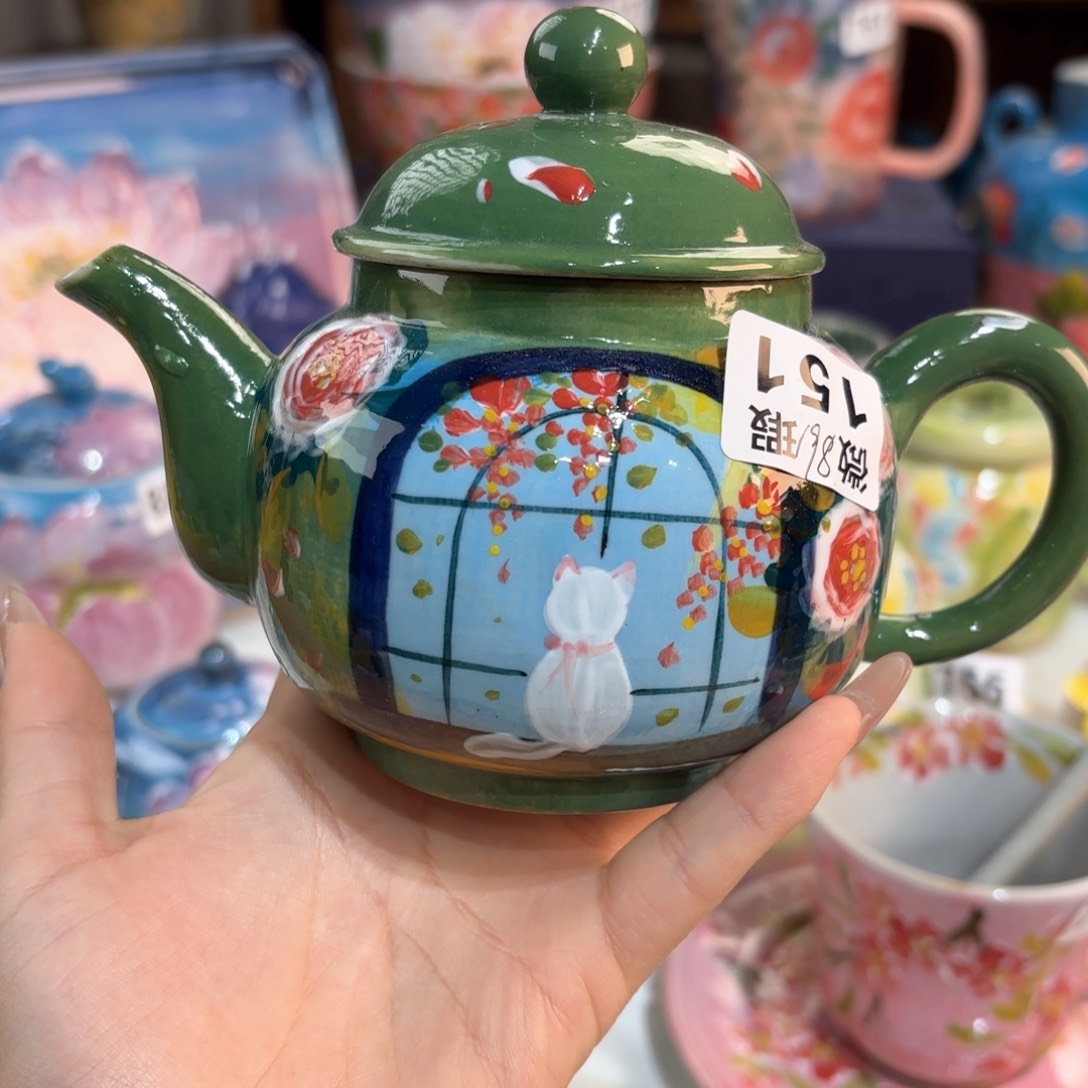 颂***颂景德镇手绘高温釉下彩陶瓷茶具