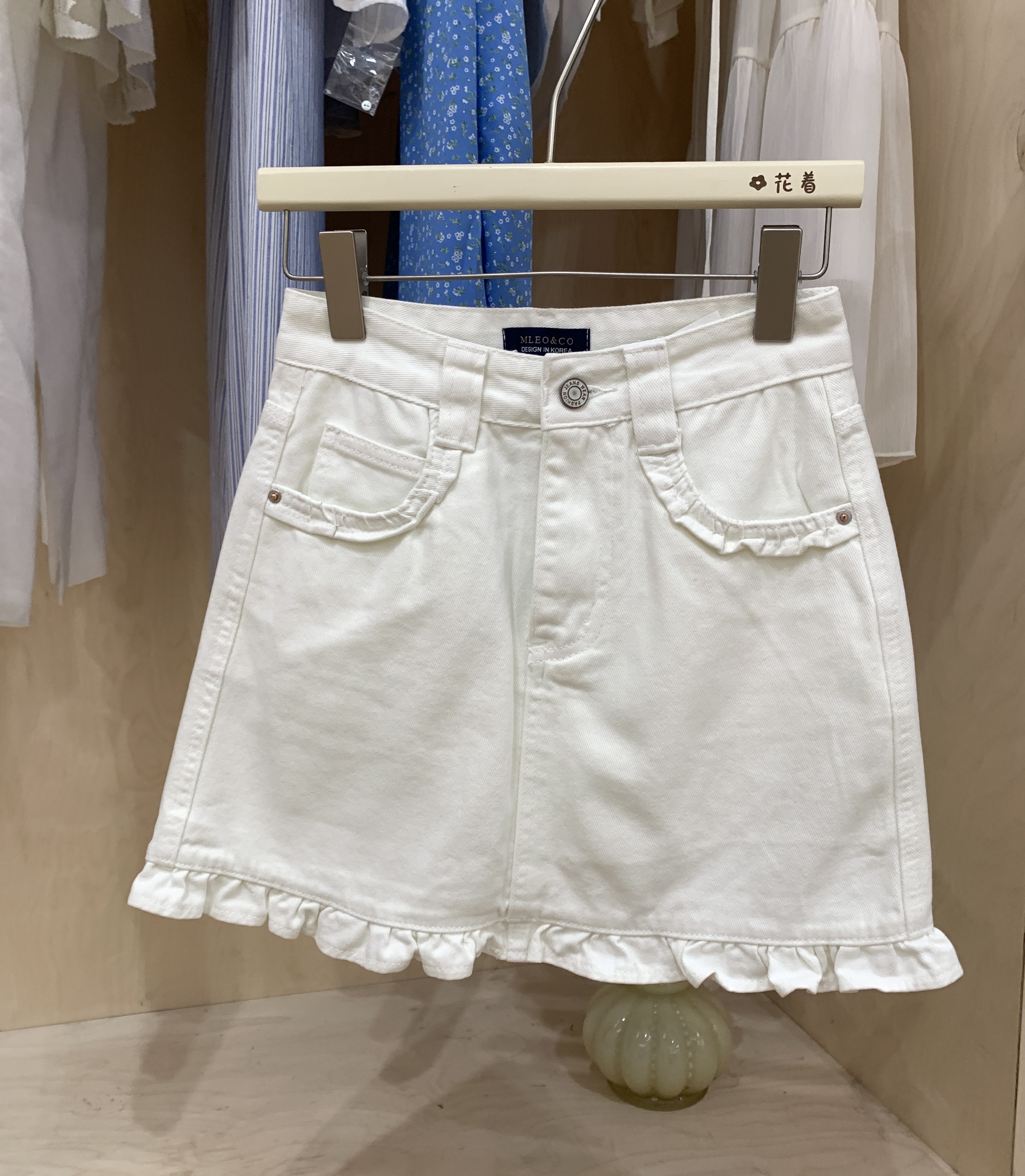 『李木木』夏款上新~~花边牛仔短裙  2022