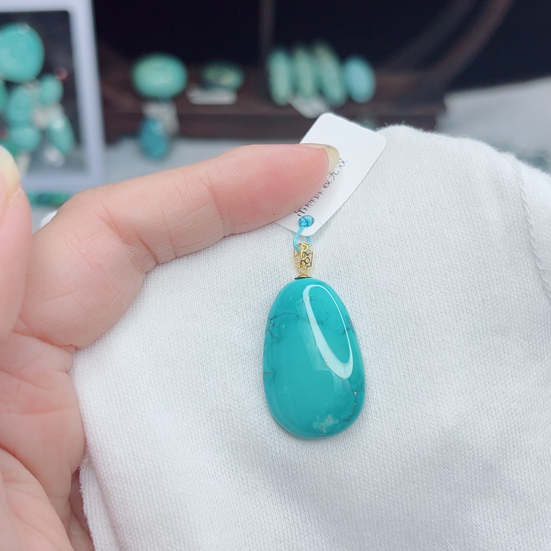 绿松石18K金镶嵌绿松石