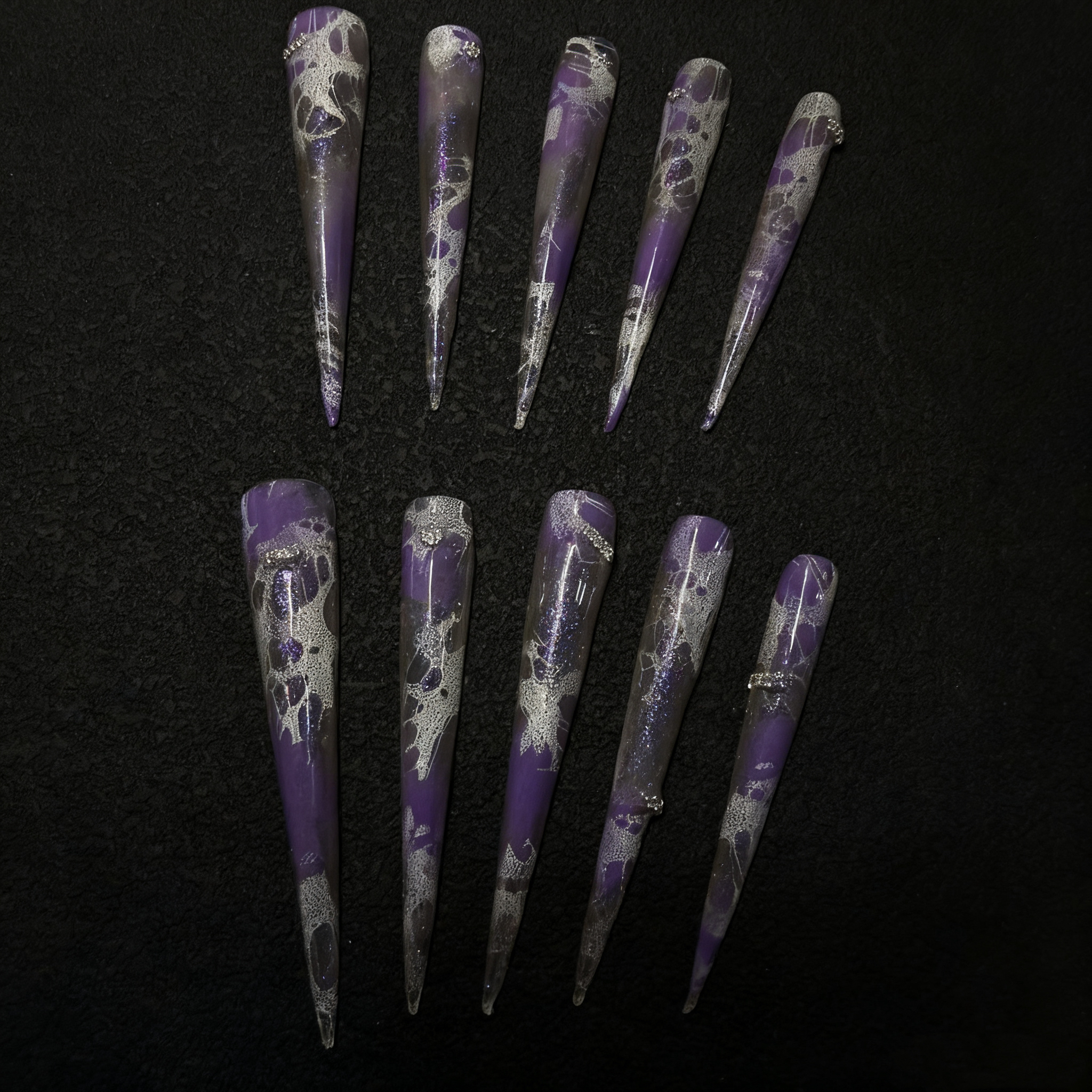 月光丝绸7.0纯手工穿戴甲默认微瑕