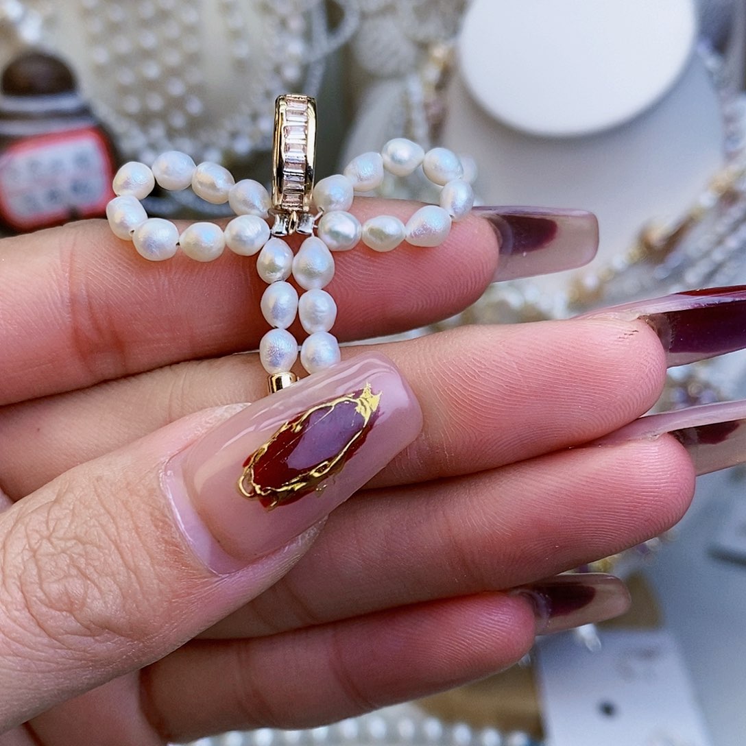 淡水珍珠颈饰银S925镶嵌