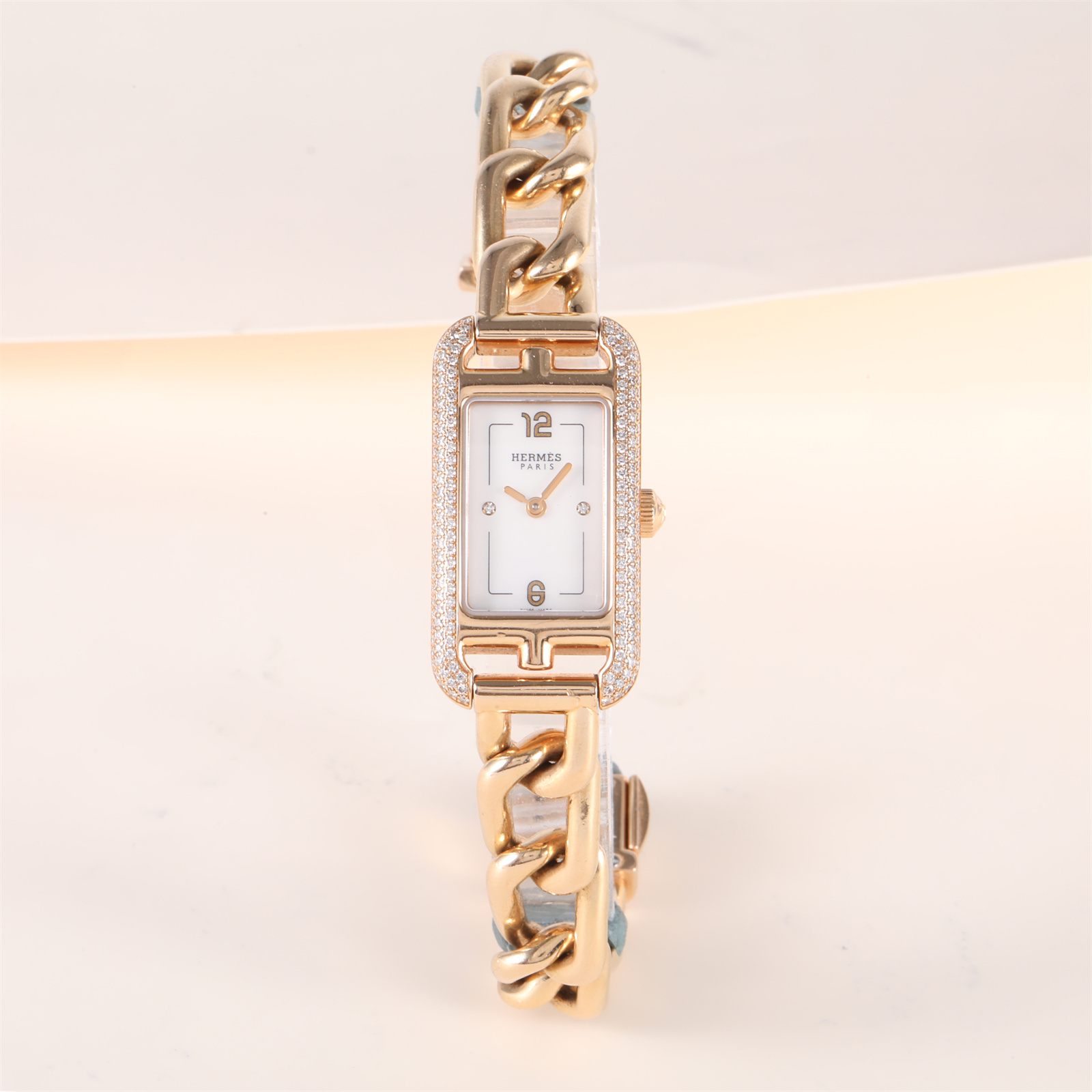 99新 Hermes/爱马仕 小花6欢 爱马仕系列W049572WW00手表-17x23mm