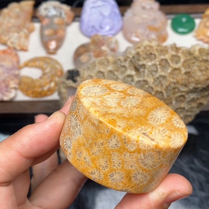 硅化珊瑚（珊瑚玉）手镯未镶嵌