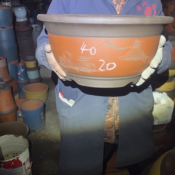 紫砂紫砂花盆和花盆也可以