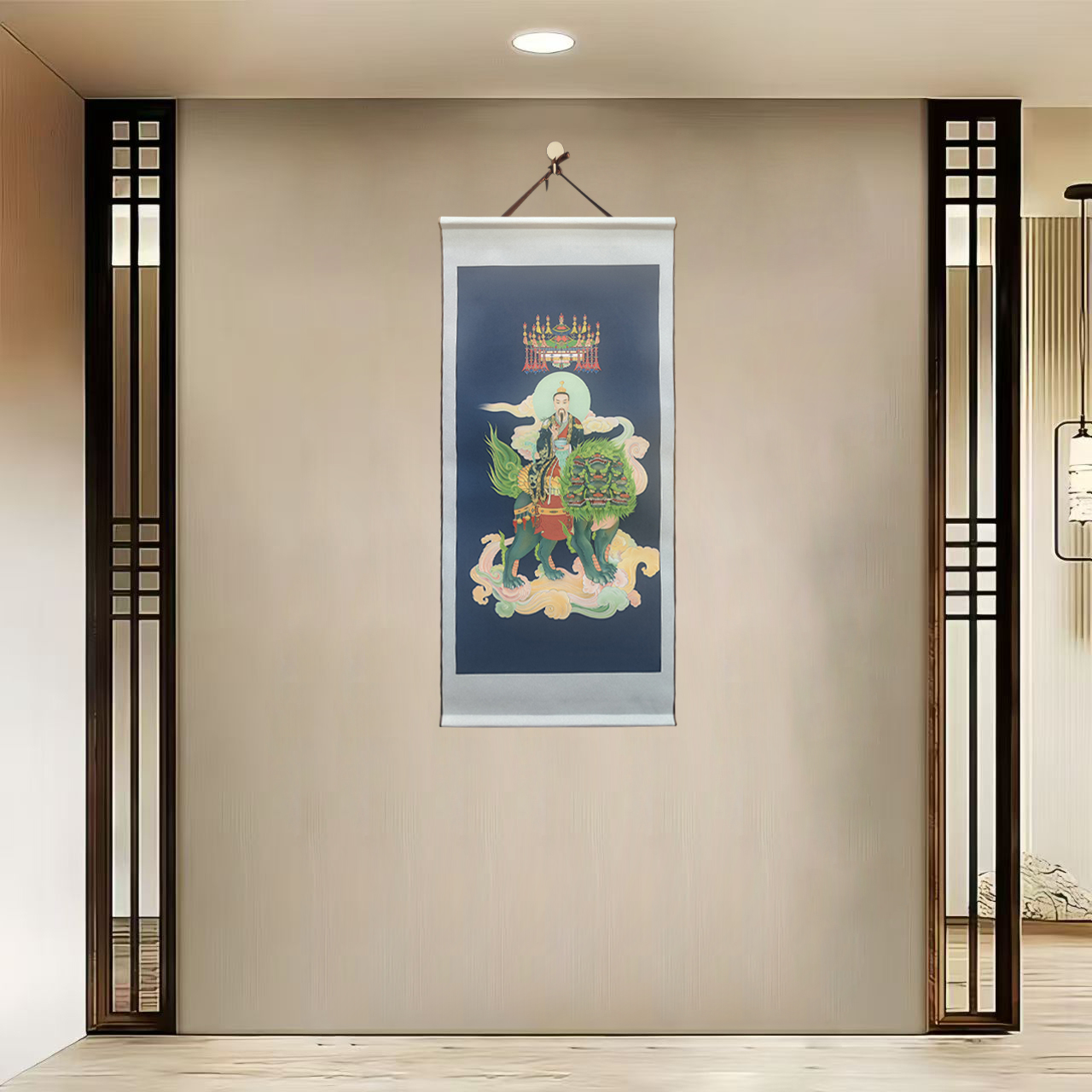 [40-92太乙救苦天尊]40x85cm现代简约挂轴装饰画办公家居装饰画