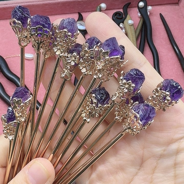 淡水珍珠发饰银S925镶嵌