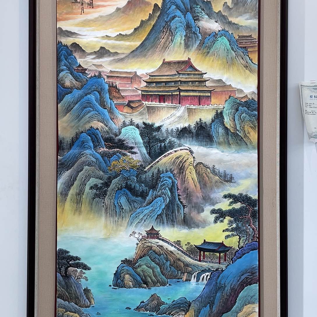 国画凌行志手绘作品