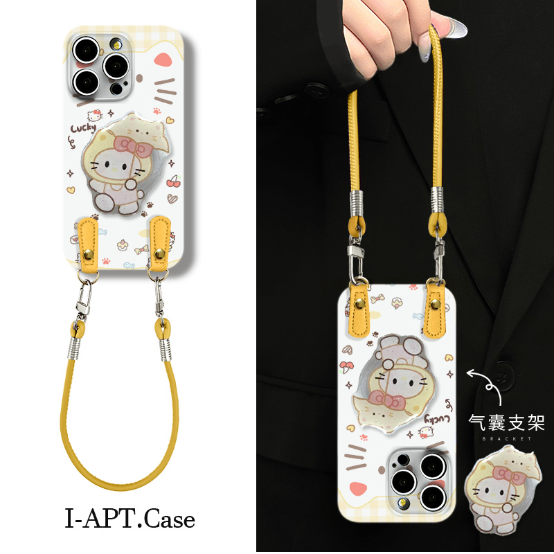猫猫小KT樱桃爱心菲林软壳适用iPhone苹果手机壳华为oppo小米vivo