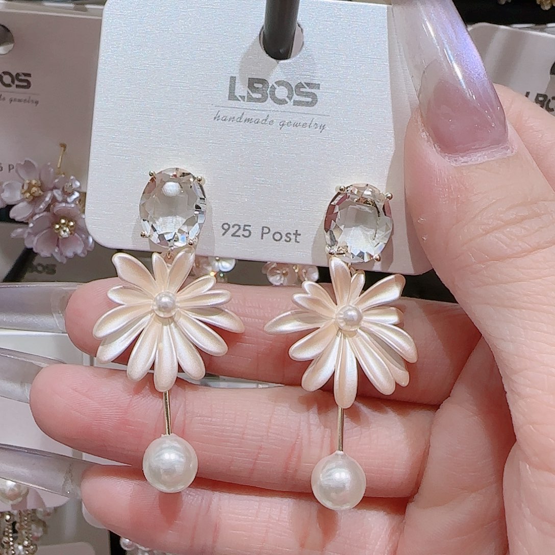 锆石铜合金925银耳环