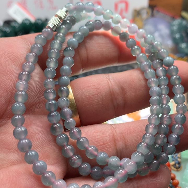 翡翠项链未镶嵌保真天然a货翡翠