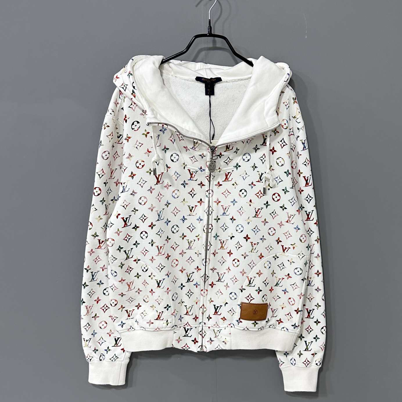99新 LouisVuitton/路易威登 白色炫彩老花满印外套 LV/S码/55980