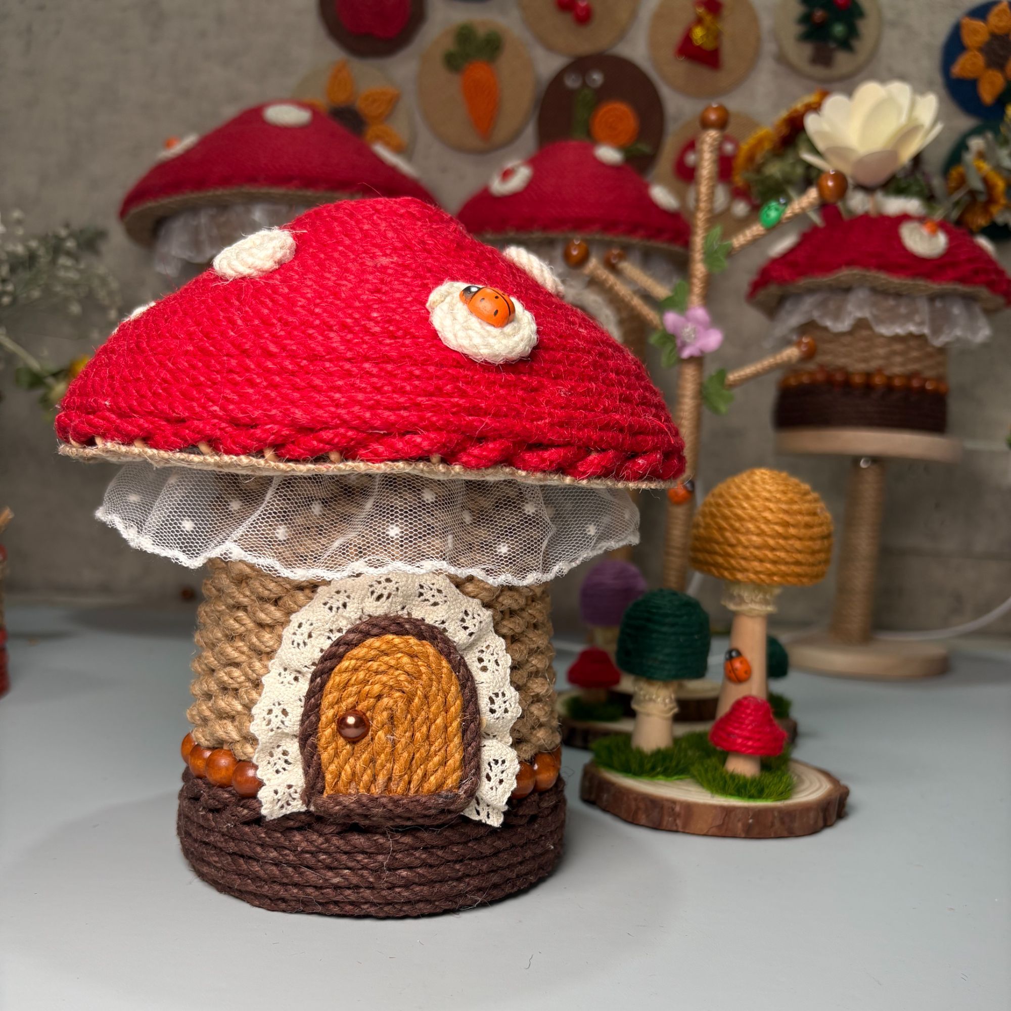 【小美好手编】定制成品 概不退换 麻绳手工div定制成品编织可爱