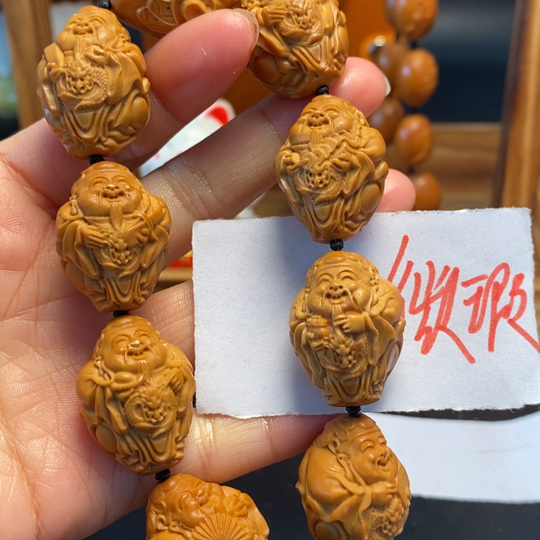 橄榄核手串/手链龙财神，花了