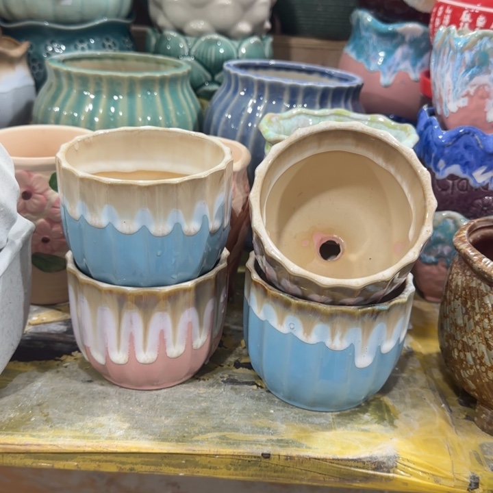 凑9米包邮，有孔，陶瓷花盆