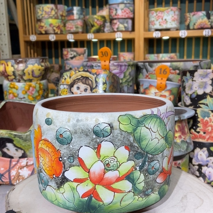 红陶景德镇艺术手绘作品