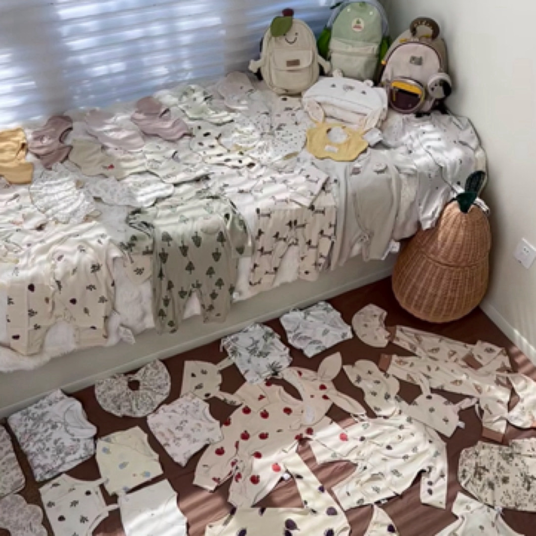 萌萌猪碎花套装24833