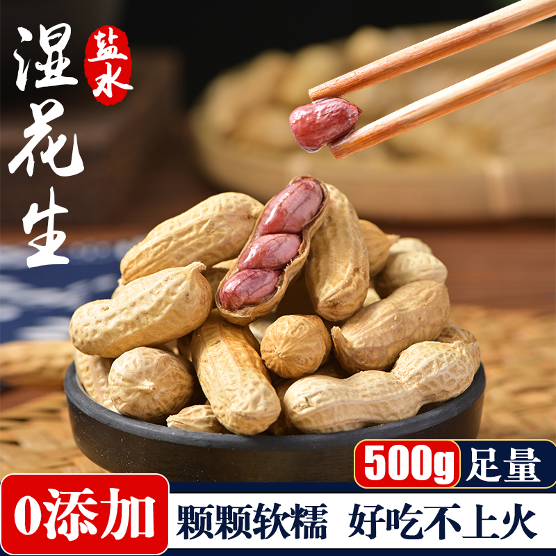 盐水煮花生带壳保新鲜湿花生下酒菜酒鬼花生米追剧神器小零食