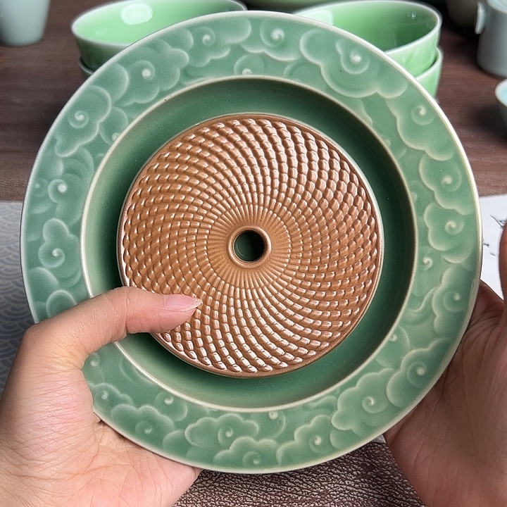 龙泉云间青瓷小米茶器