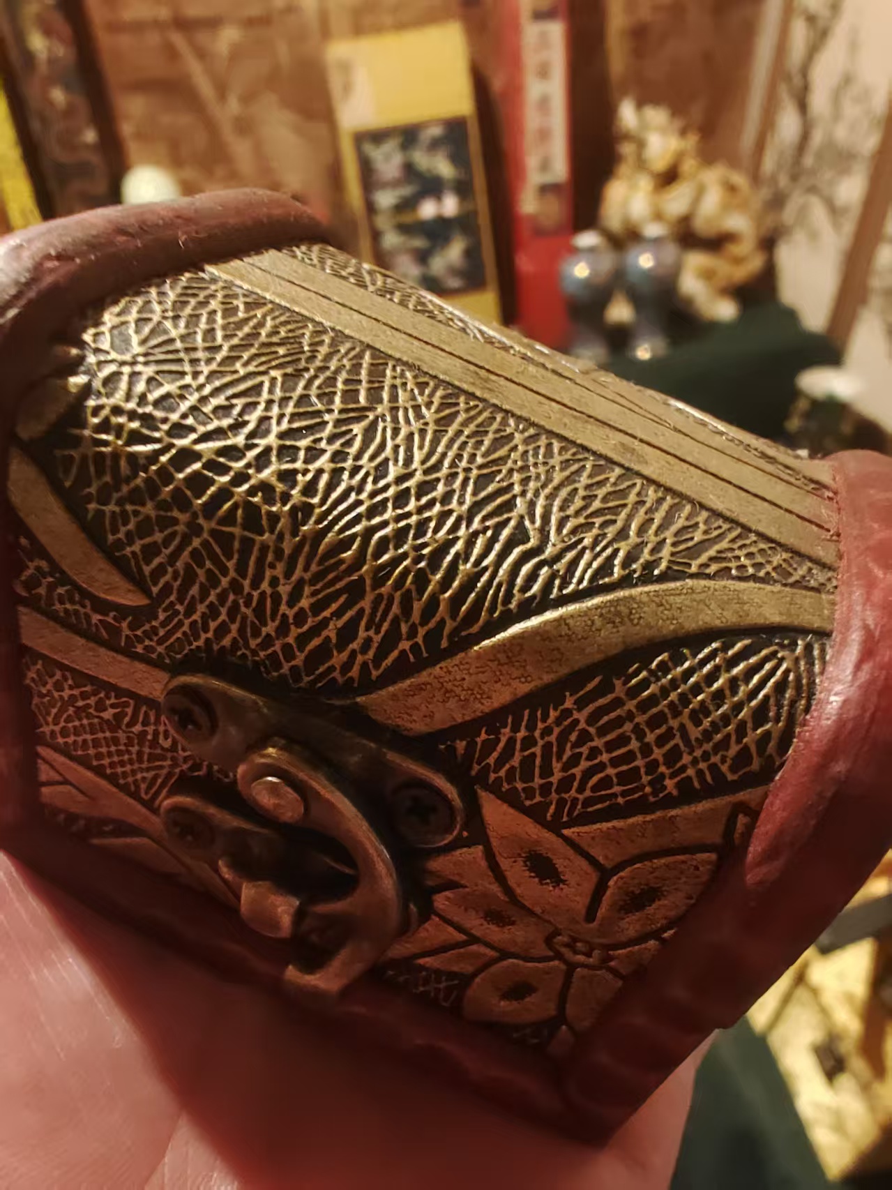 摆件精品摆件盒子铜线8 盒子 十币 圆圆