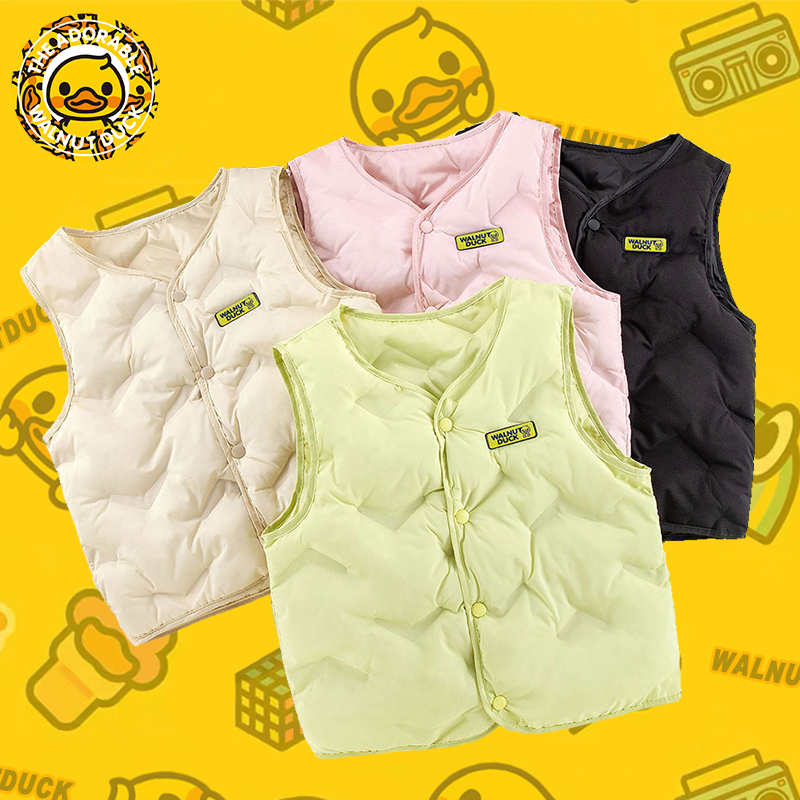 小黄鸭保暖马甲校服神器2025新款儿童休闲冬季男童女童马甲