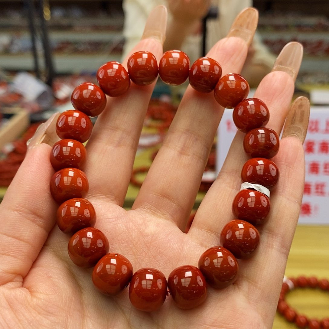 南红玛瑙未镶嵌手串10瓦西