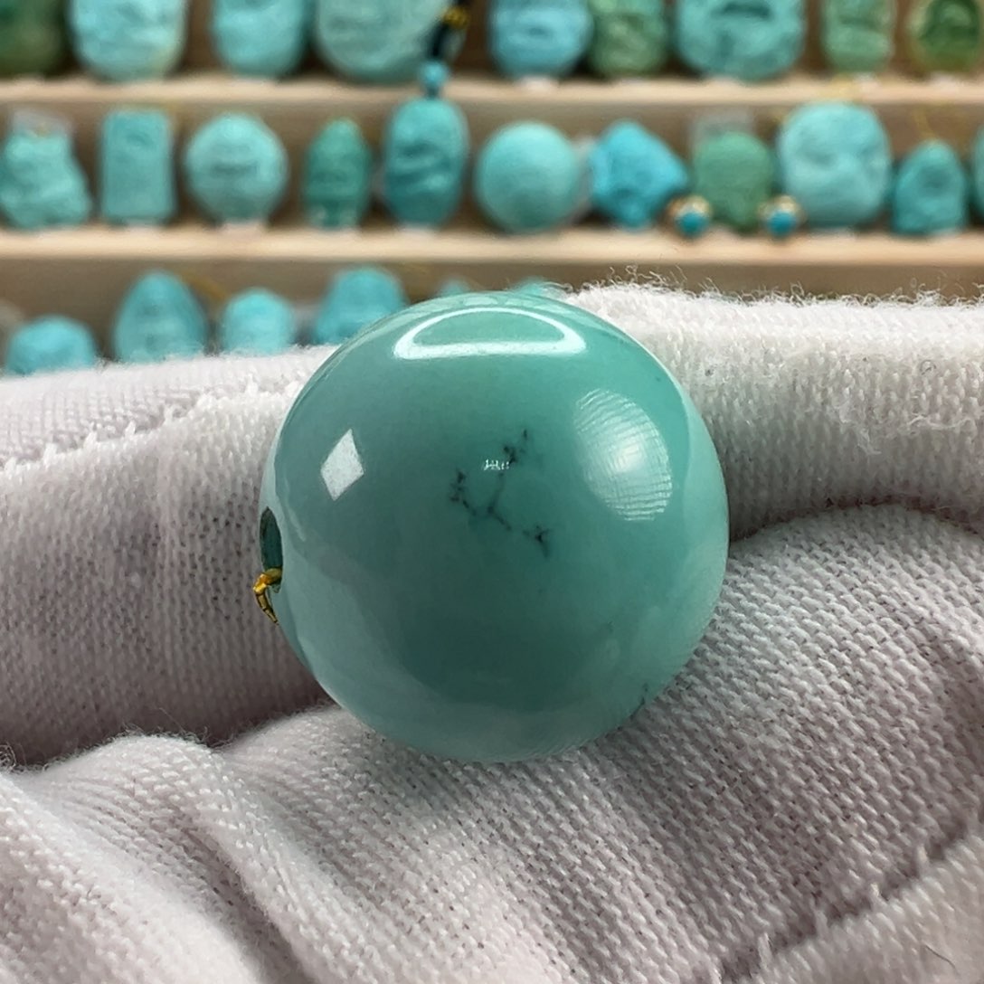 未镶嵌绿松石圆珠15.8mm