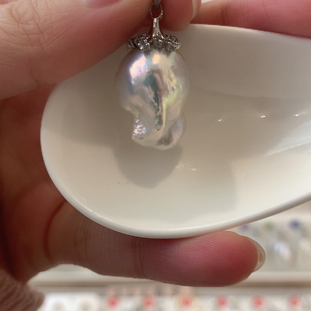 淡水珍珠颈饰银S925镶嵌