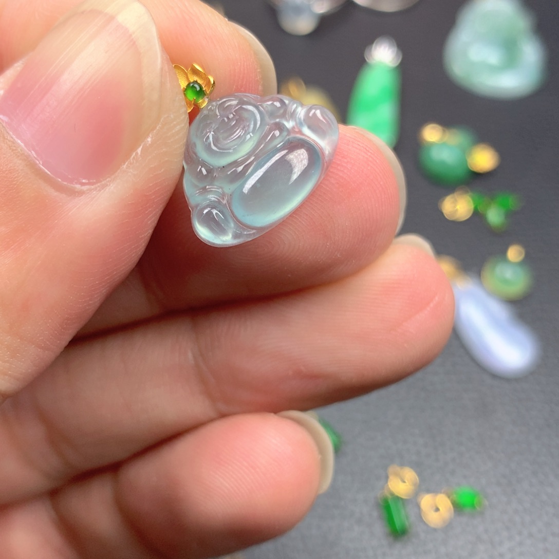 【闪购商品】翡翠18K金镶嵌颈饰翡翠