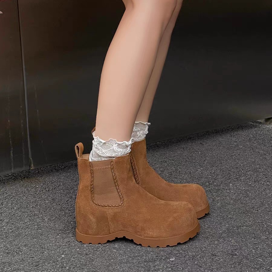 复古磨砂皮厚的勃肯短靴231937-2（20架3）