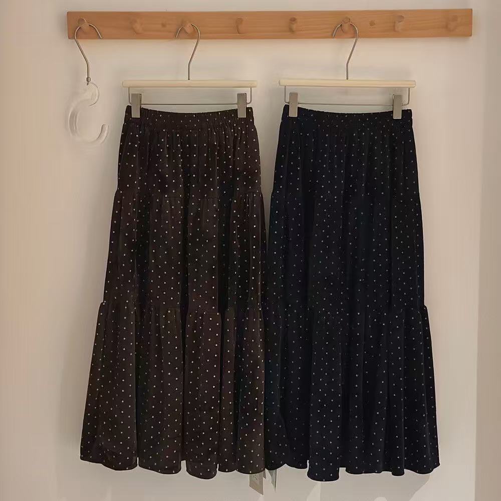 【8915#半身裙】波点半身裙百搭时尚
