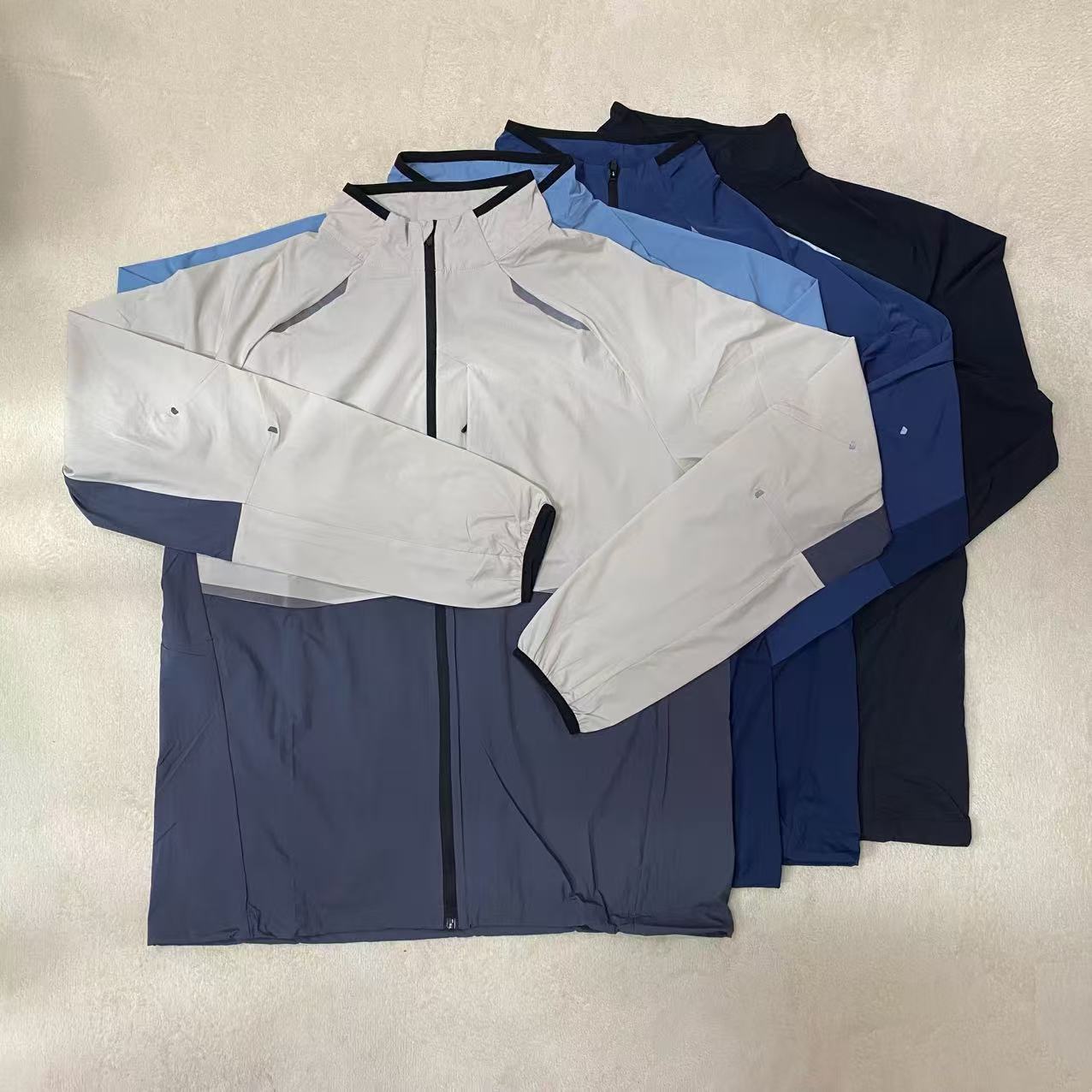 四色立领反光条速干休闲运动夹克