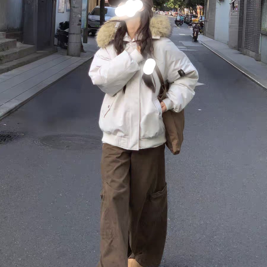 女士加厚毛领外套920