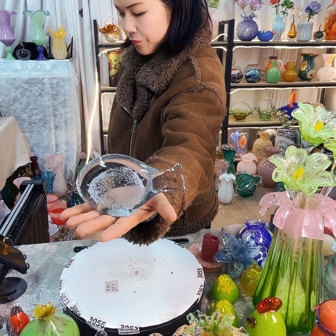 鱼家悦美居琉璃摆件