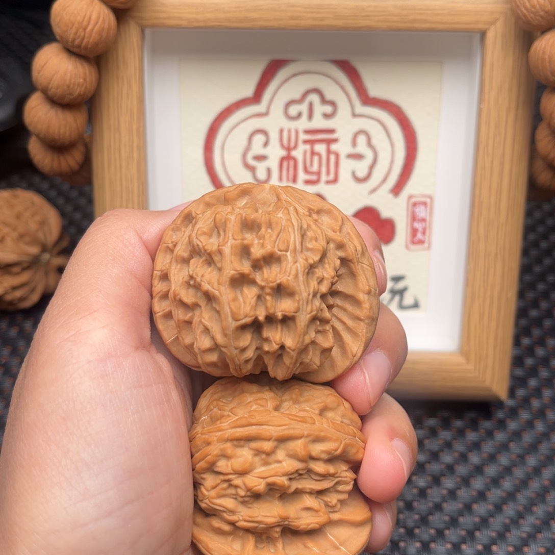 吊坠文玩核桃P*白狮子47全品