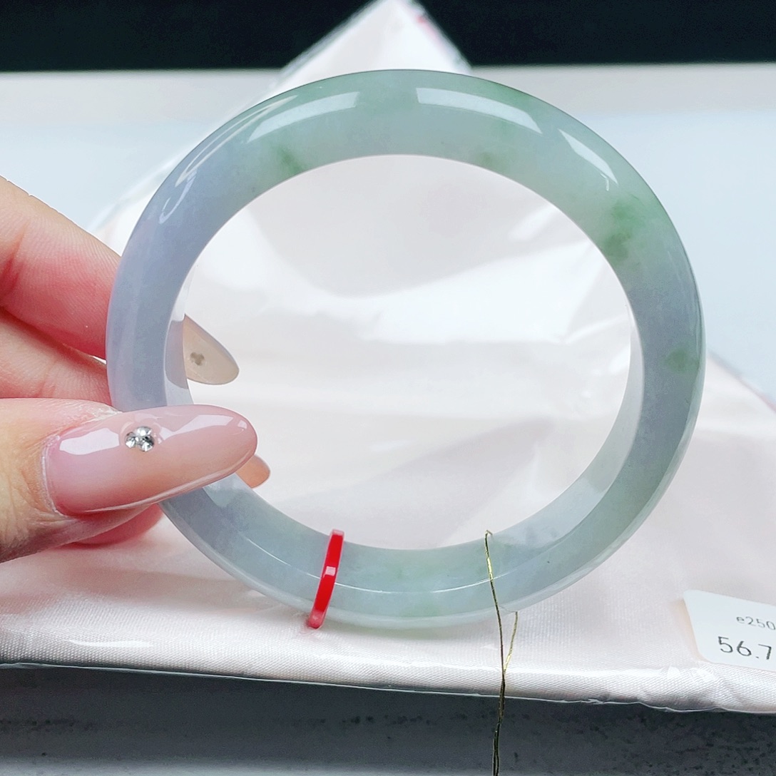 翡翠未镶嵌手镯 正圈56+