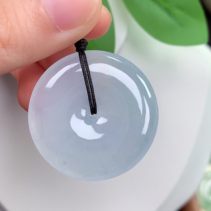 翡翠未镶嵌颈饰平安扣 34.6-5.8mm