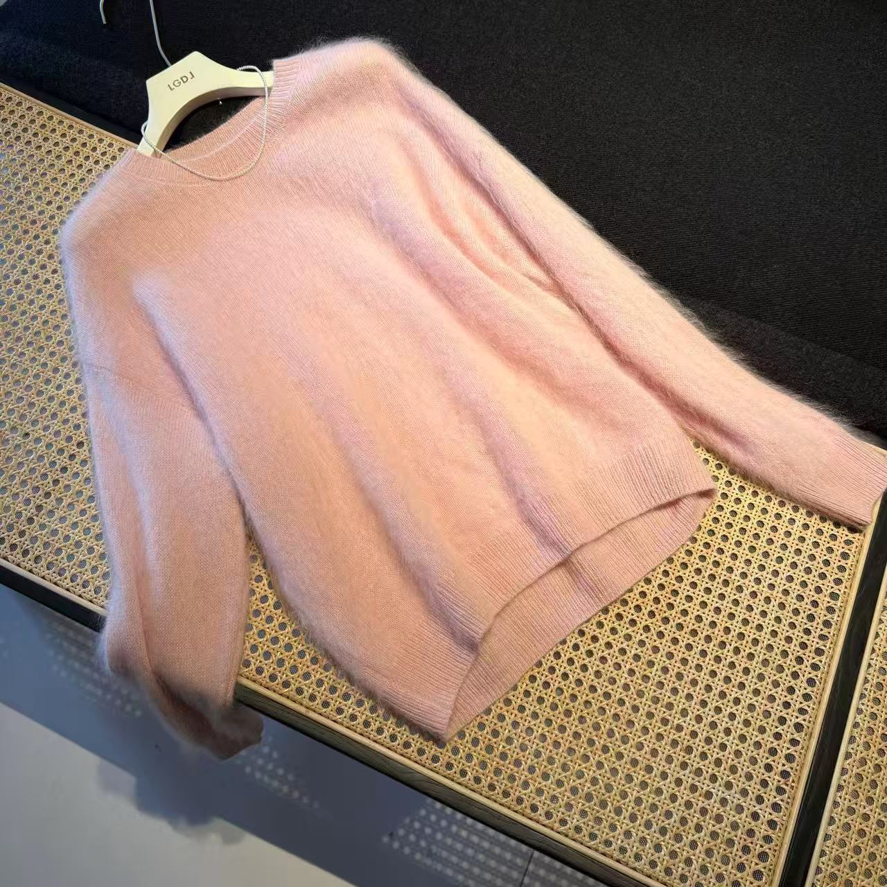 【LGDL】软软糯糯绵羊毛拉毛圆领毛衣