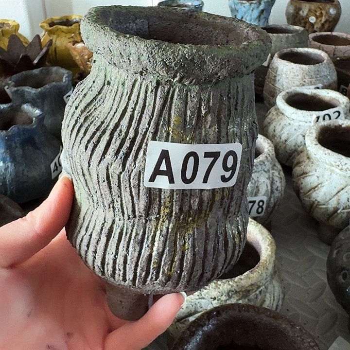 内口6高14粗陶手工制作