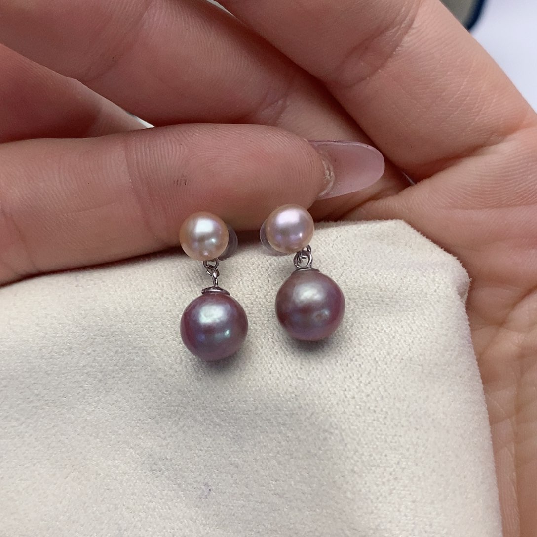 【闪购商品】淡水珍珠耳饰银S925镶嵌90