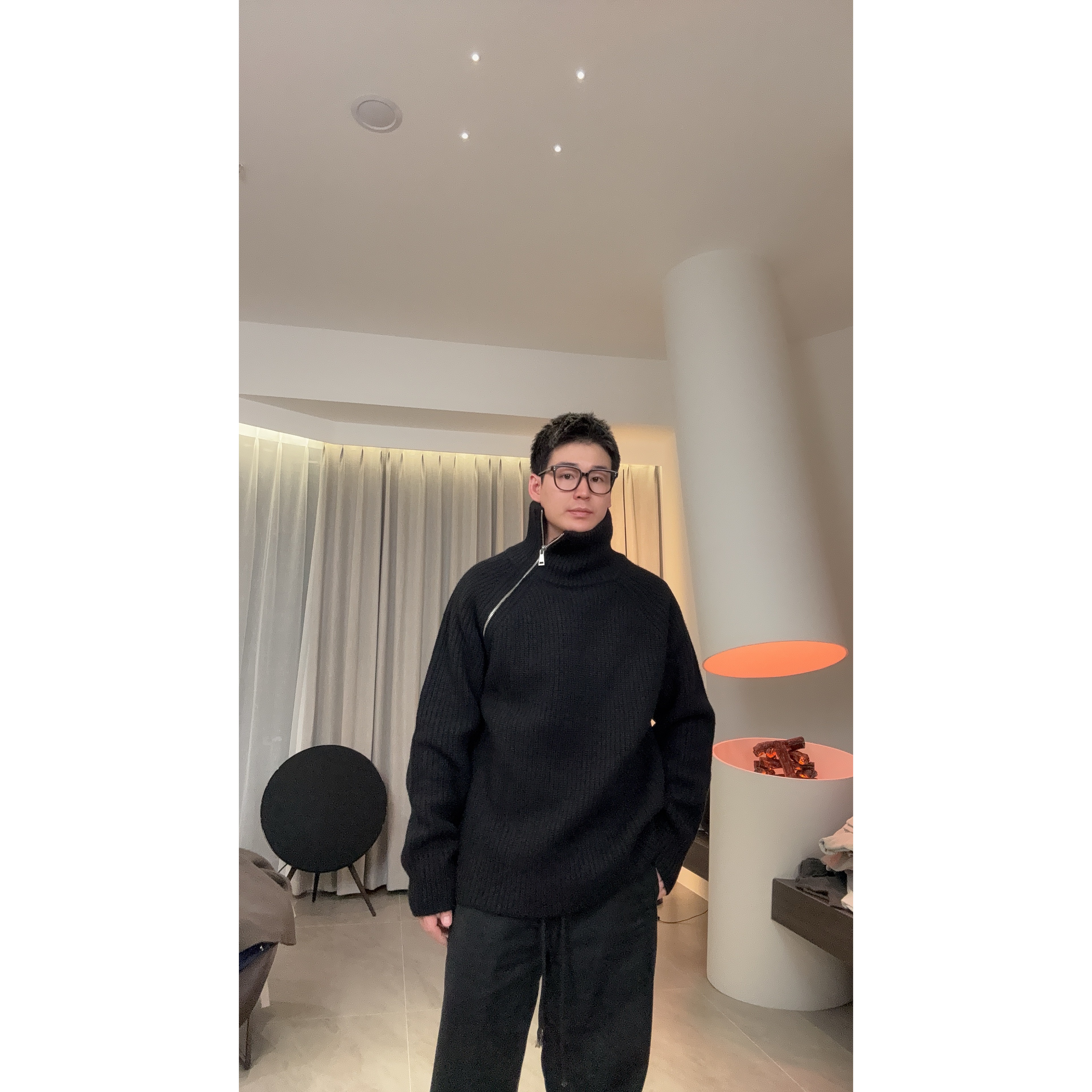 【和言】2024秋季男女同款潮流时尚原创设计拉链毛衣