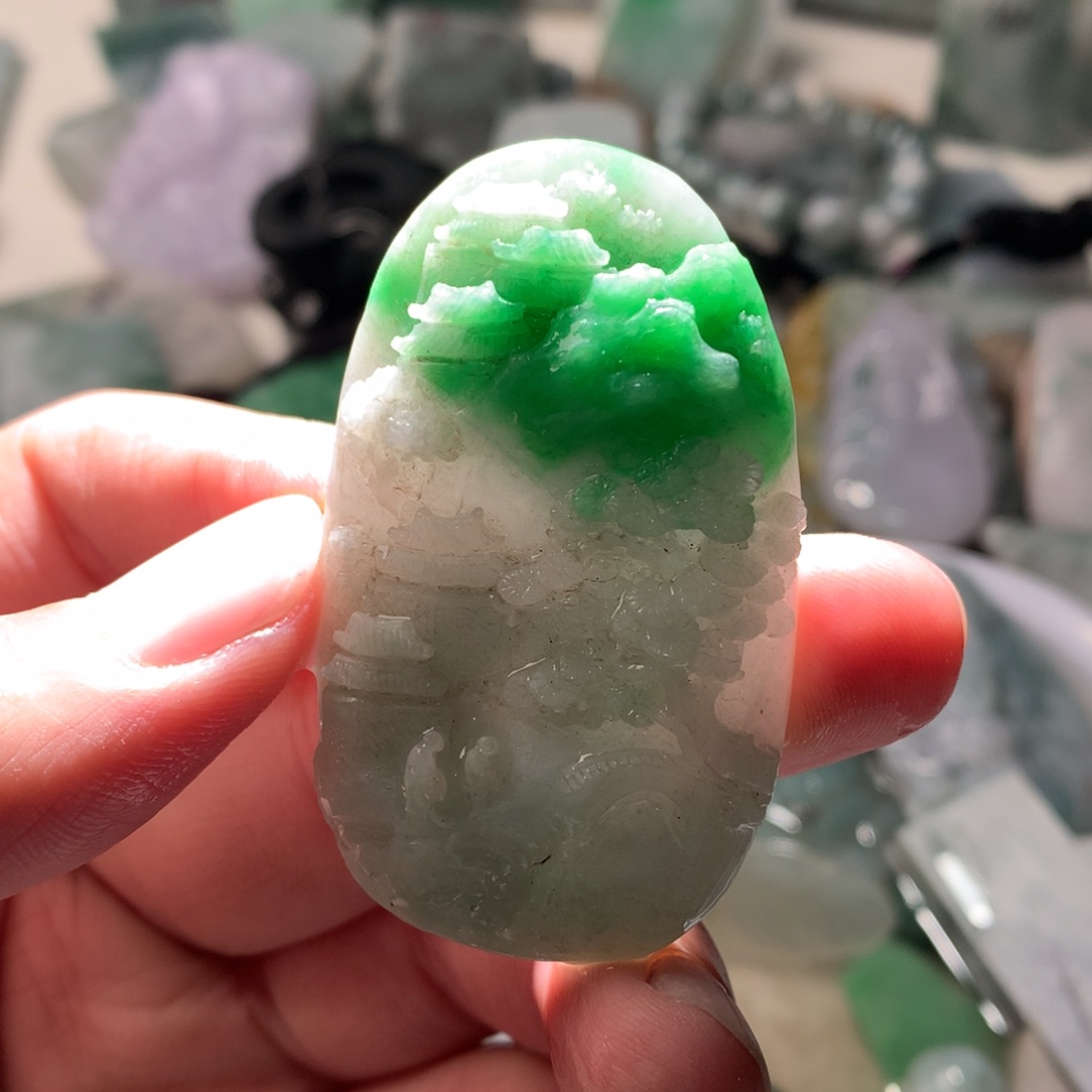 翡翠裸石翡翠原石片料