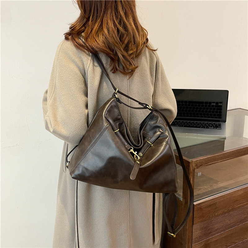 高级感小众小包包2024新款女包百搭大容量斜挎包手提包包6002咖色