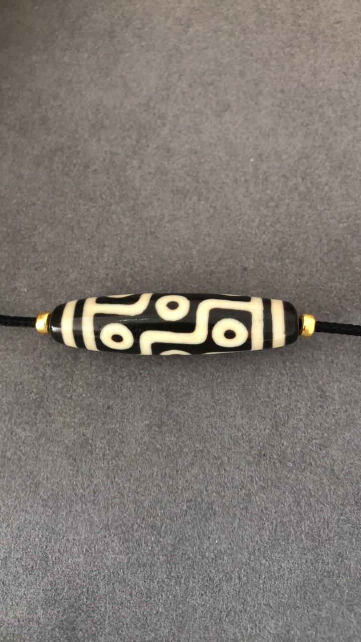 精品黑白*折九博古玛瑙项链