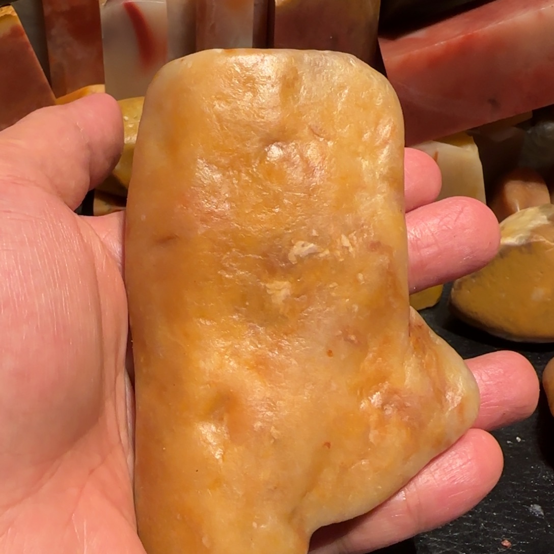 老挝石田黄原石，